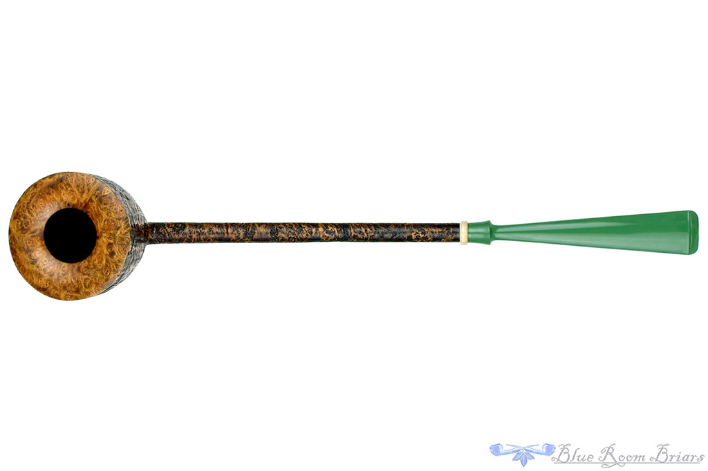 Blue Room Briars is proud to present this Scottie Piersel Pipe "Scottie" High-Contrast Sandblast Wide Dublin with Ivorite