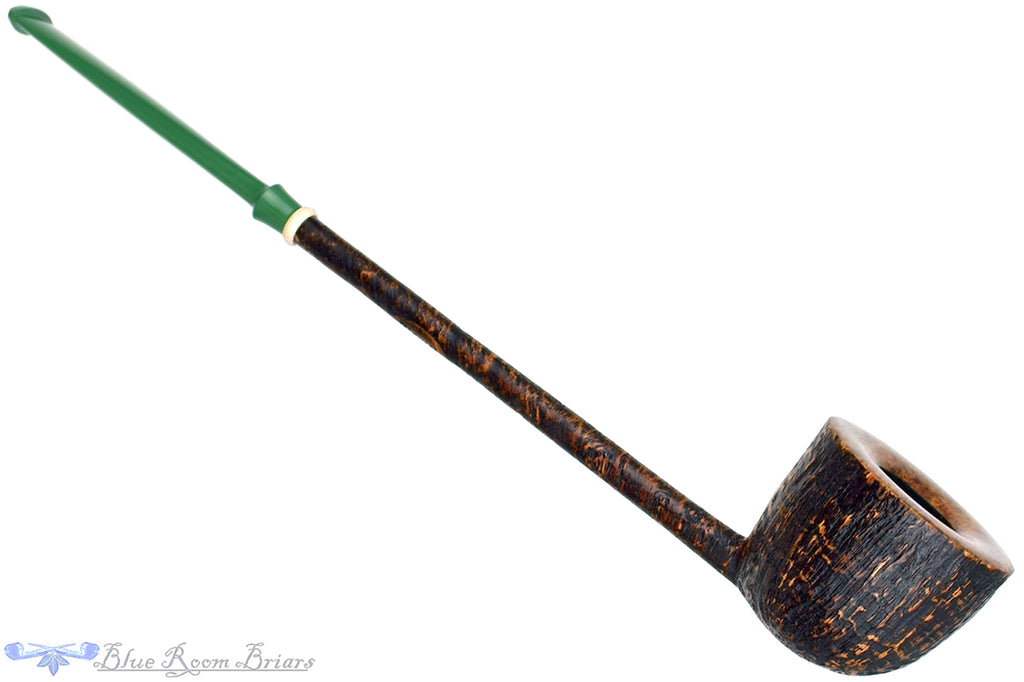 Blue Room Briars is proud to present this Scottie Piersel Pipe "Scottie" High-Contrast Sandblast Wide Dublin with Ivorite