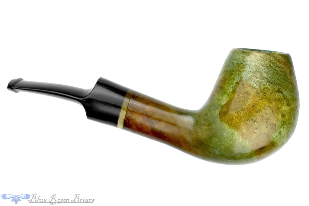 Blue Room Briars is proud to present this Ron Smith Pipe Bent Polished Driftwood Egg with Acrylic