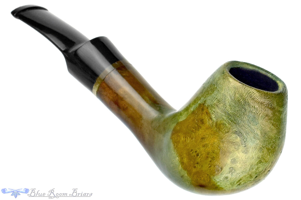 Blue Room Briars is proud to present this Ron Smith Pipe Bent Polished Driftwood Egg with Acrylic