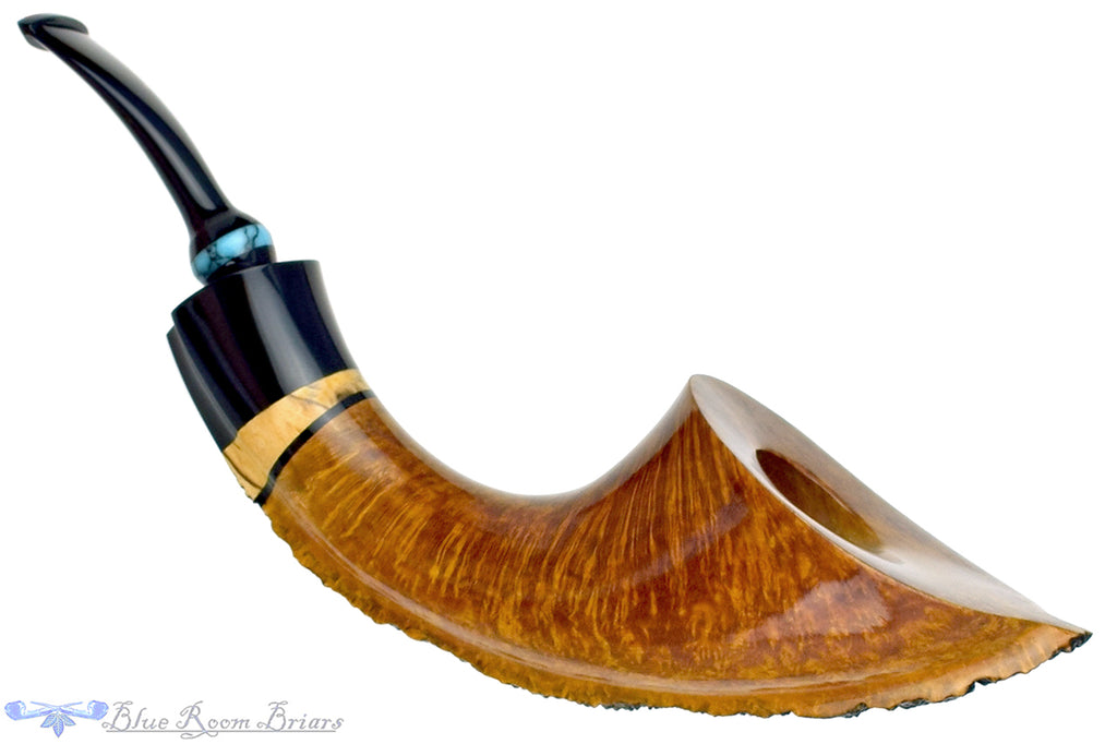 Blue Room Briars is proud to present this Joseph Skoda Pipe Horn with Mazur Birch, Turquoise, and Plateau