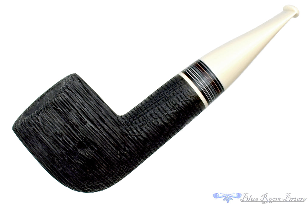 Bill Shalosky Pipe Sandblast Morta Billiard with Fordite