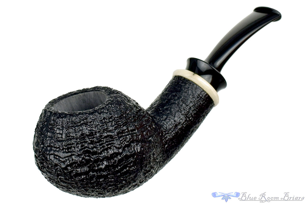Blue Room Briars is proud to present this Bill Shalosky Pipe Bent Ring Blast Tea Pot with Mammoth Ivory