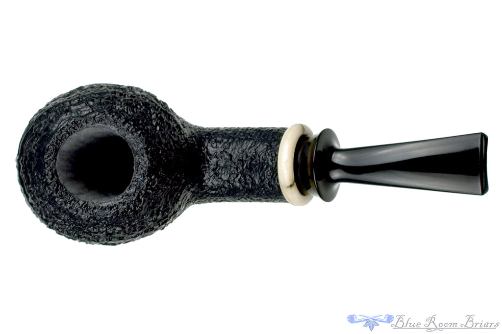 Blue Room Briars is proud to present this Bill Shalosky Pipe Bent Ring Blast Tea Pot with Mammoth Ivory