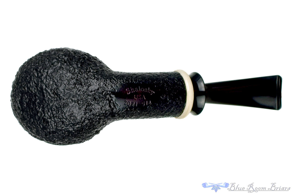 Blue Room Briars is proud to present this Bill Shalosky Pipe Bent Ring Blast Tea Pot with Mammoth Ivory