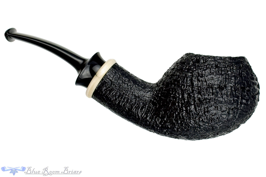 Blue Room Briars is proud to present this Bill Shalosky Pipe Bent Ring Blast Tea Pot with Mammoth Ivory