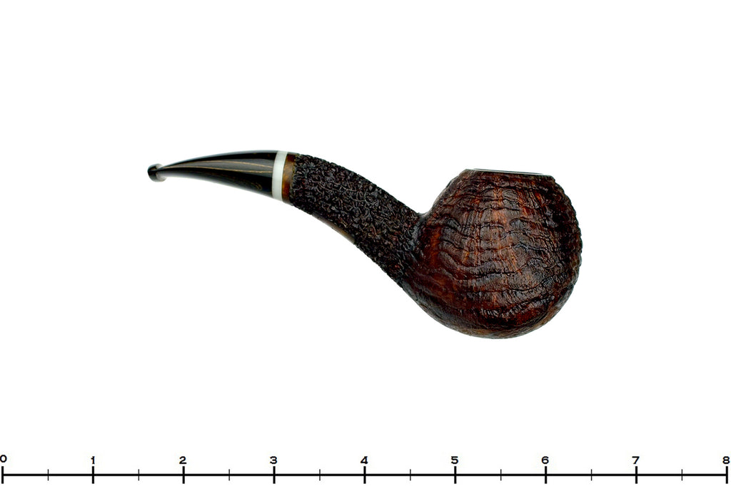 Blue Room Briars is Proud to Present this Dr. Bob Pipe Partial Sandblast Hawkbill with Acrylic Insert