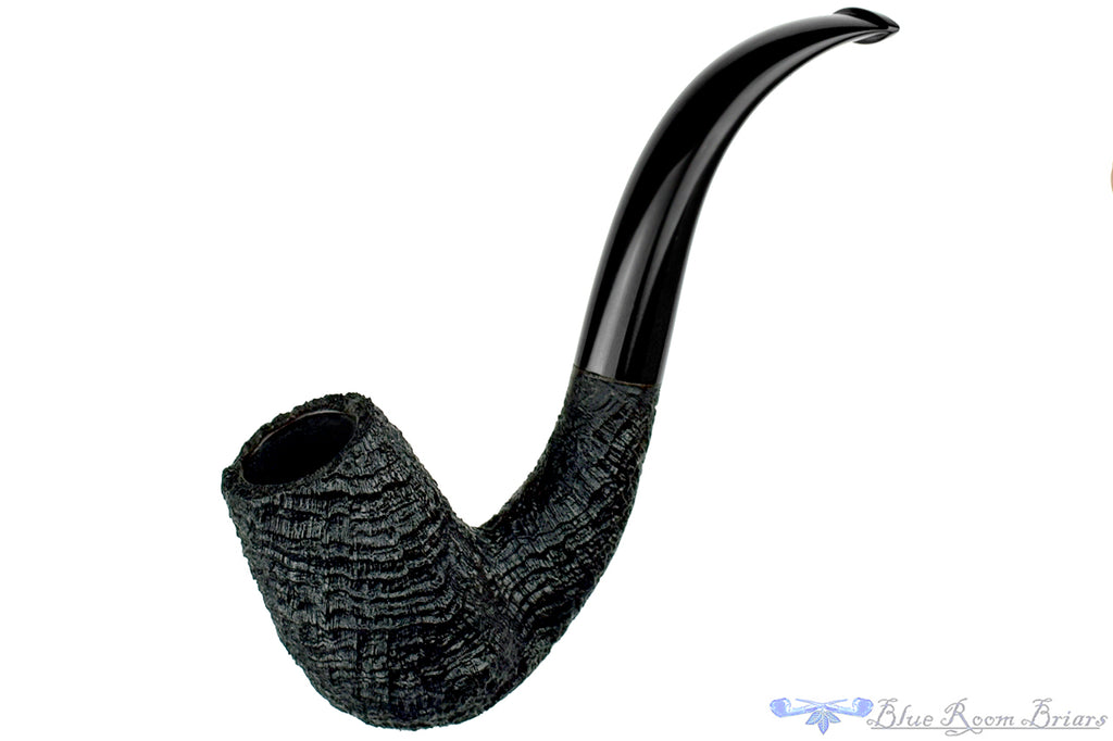 Blue Room Briars is proud to present this Yorgos Mitakidis Pipe 3422 Bent Black Blast Mini LC Billiard