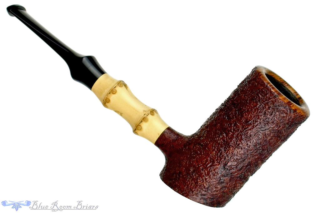 Blue Room Briars is proud to present this Joe Hinkle Pipe Sandblast Poker with Bamboo