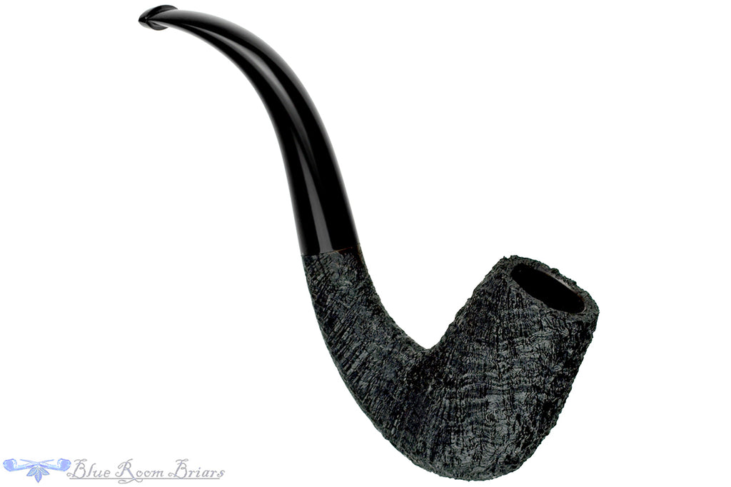Blue Room Briars is proud to present this Yorgos Mitakidis Pipe 3422 Bent Black Blast Mini LC Billiard