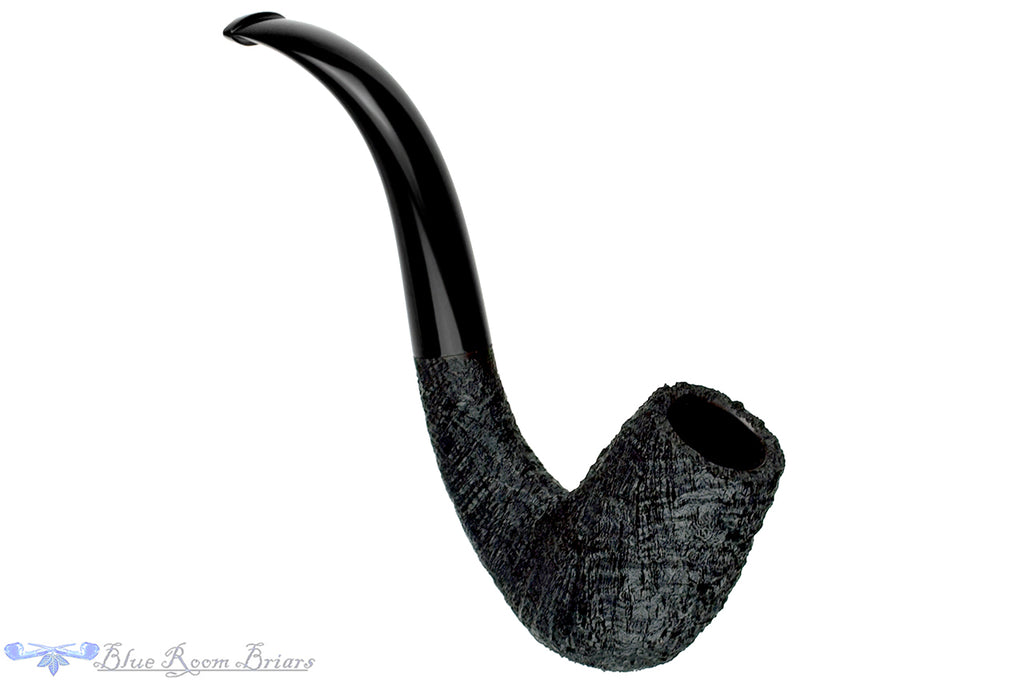 Blue Room Briars is proud to present this Yorgos Mitakidis Pipe 3422 Bent Black Blast Mini LC Billiard