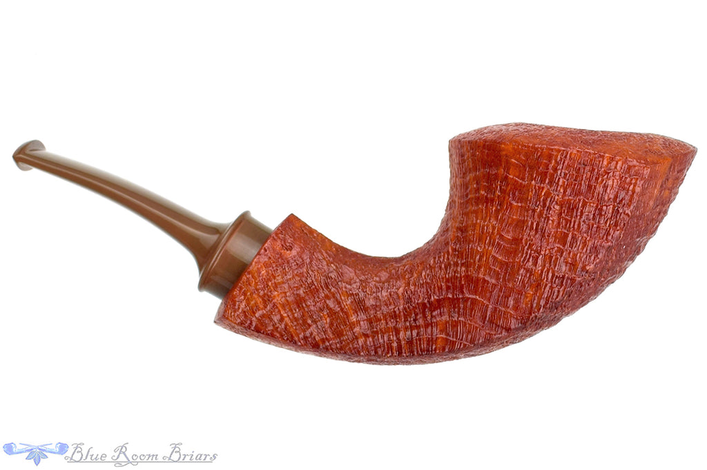 Blue Room Briars is proud to present this Clark Layton Pipe Sandblast Panel Horn with Plateau