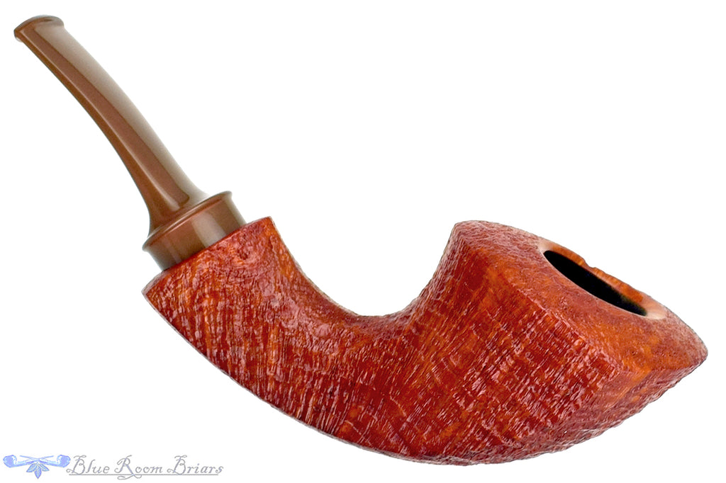 Blue Room Briars is proud to present this Clark Layton Pipe Sandblast Panel Horn with Plateau