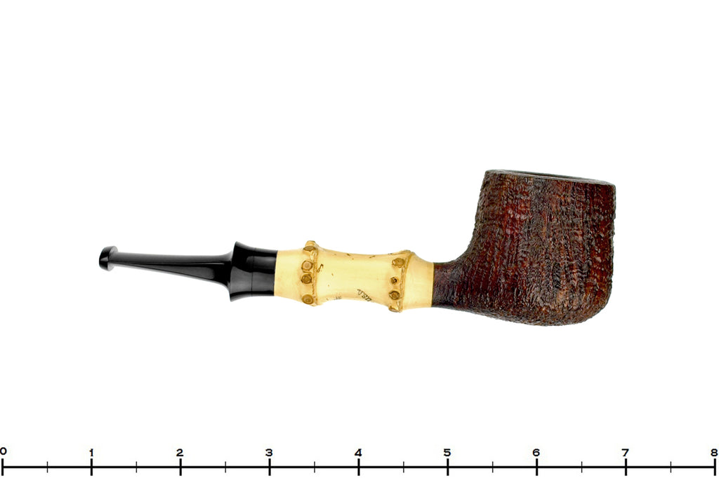 Blue Room Briars is proud to present this Joe Hinkle Pipe Sandblast Pot with Bamboo
