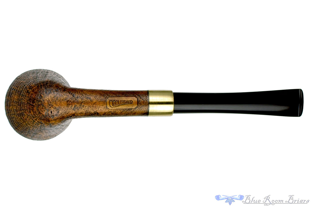 Blue Room Briars is proud to present this Charl Goussard Pipe Ring Blast Rhodesian with Brass