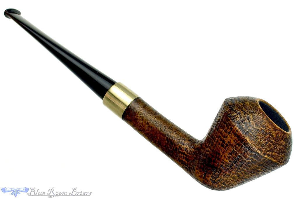 Blue Room Briars is proud to present this Charl Goussard Pipe Ring Blast Rhodesian with Brass