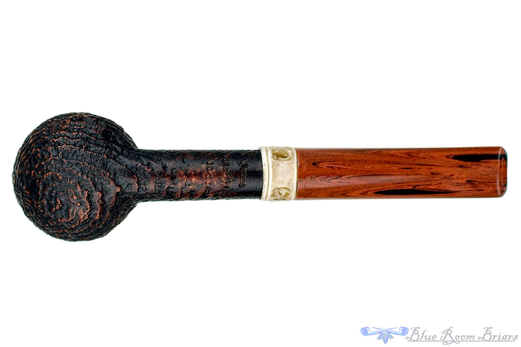 Blue Room Briars is proud to present this Jesse Jones 2021 Halloween Pipe Antique Ring Blast Tipsy Billiard with Shark Spine, Plateau, and Brindle