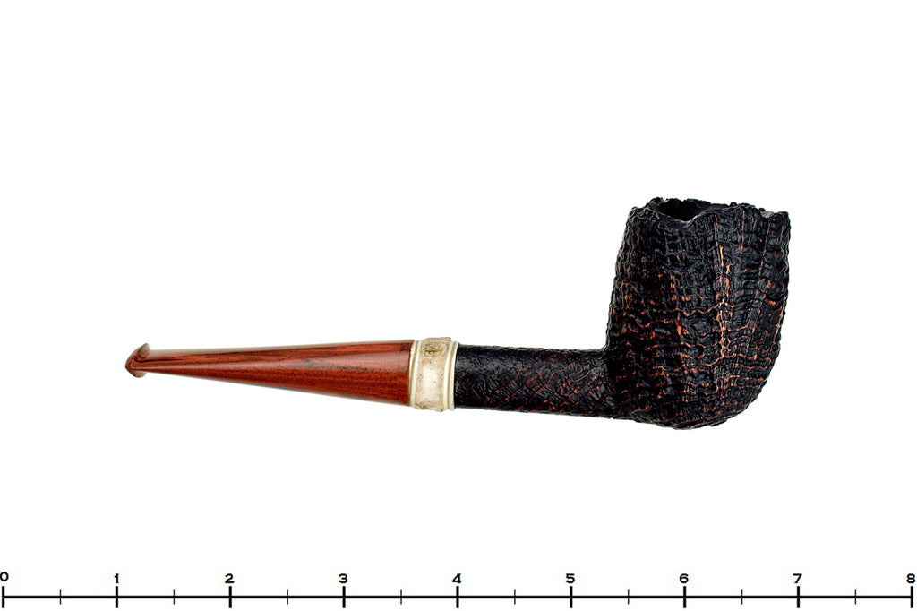 Blue Room Briars is proud to present this Jesse Jones 2021 Halloween Pipe Antique Ring Blast Tipsy Billiard with Shark Spine, Plateau, and Brindle