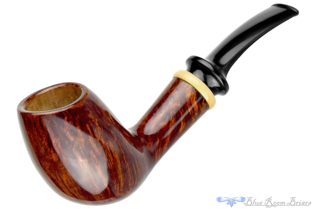 Blue Room Briars is proud to present this Bill Walther Pipe Straight Grain Scoop with Boxwood