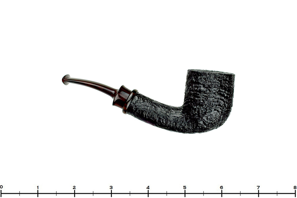 Blue Room Briars is proud to present this Bill Shalosky Pipe 568 Bent Black Blast Billiard with Cocobolo and Brindle