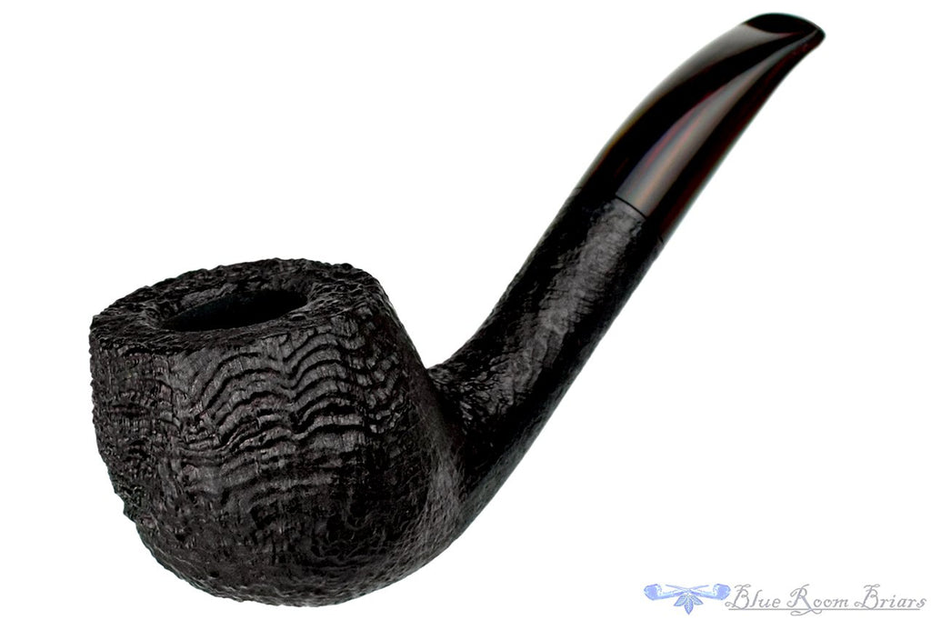 Blue Room Briars is proud to present this RC Sands Pipe Ring Blast 1/2 Bent Scoop Billiard with Brindle