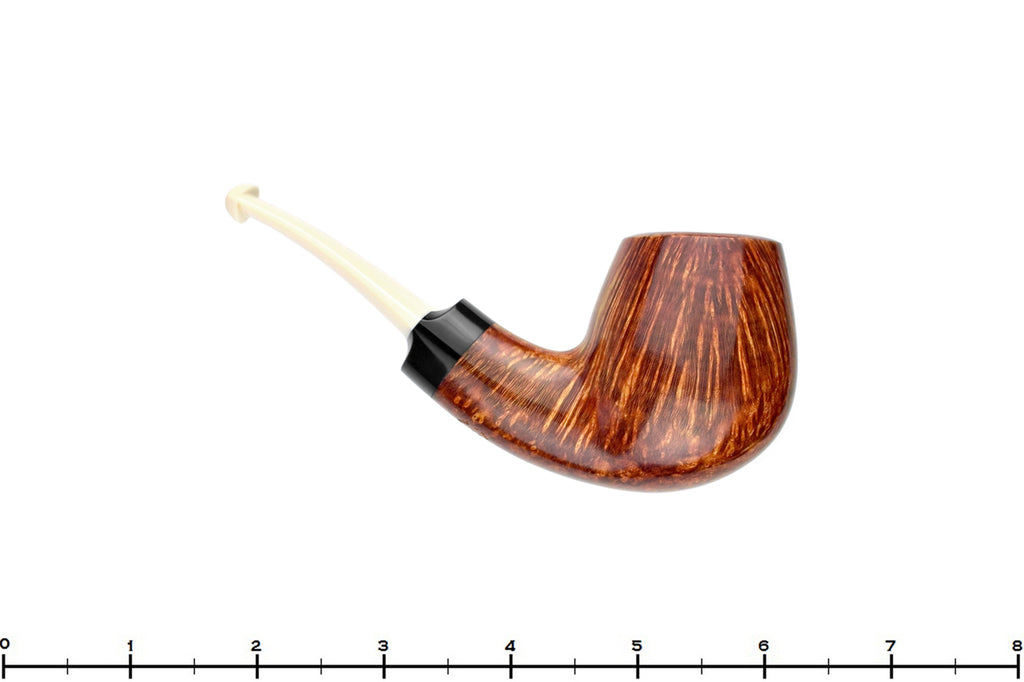 Blue Room Briars is proud to present this Jared Coles Pipe Bent High-Contrast Billiard with Ebonite