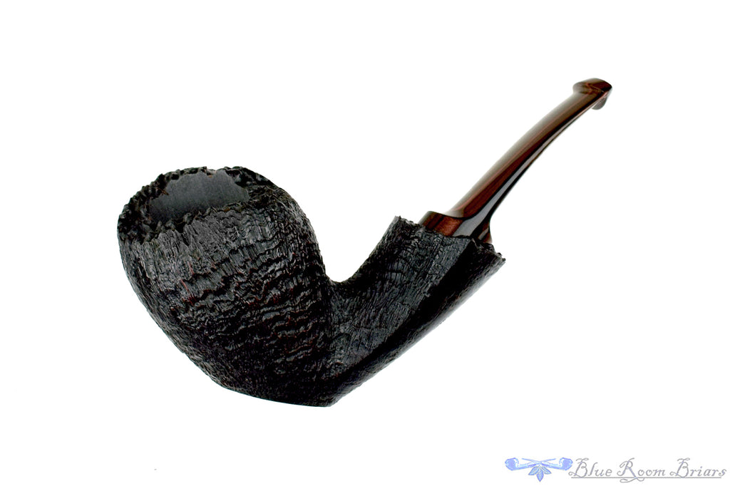 Jared Coles Pipe Black Blast Freehand Sitter with Brindle and Plateaux