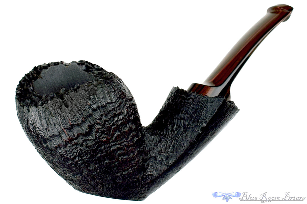 Blue Room Briars is proud to present this Jared Coles Pipe Black Blast Freehand Sitter with Brindle and Plateaux