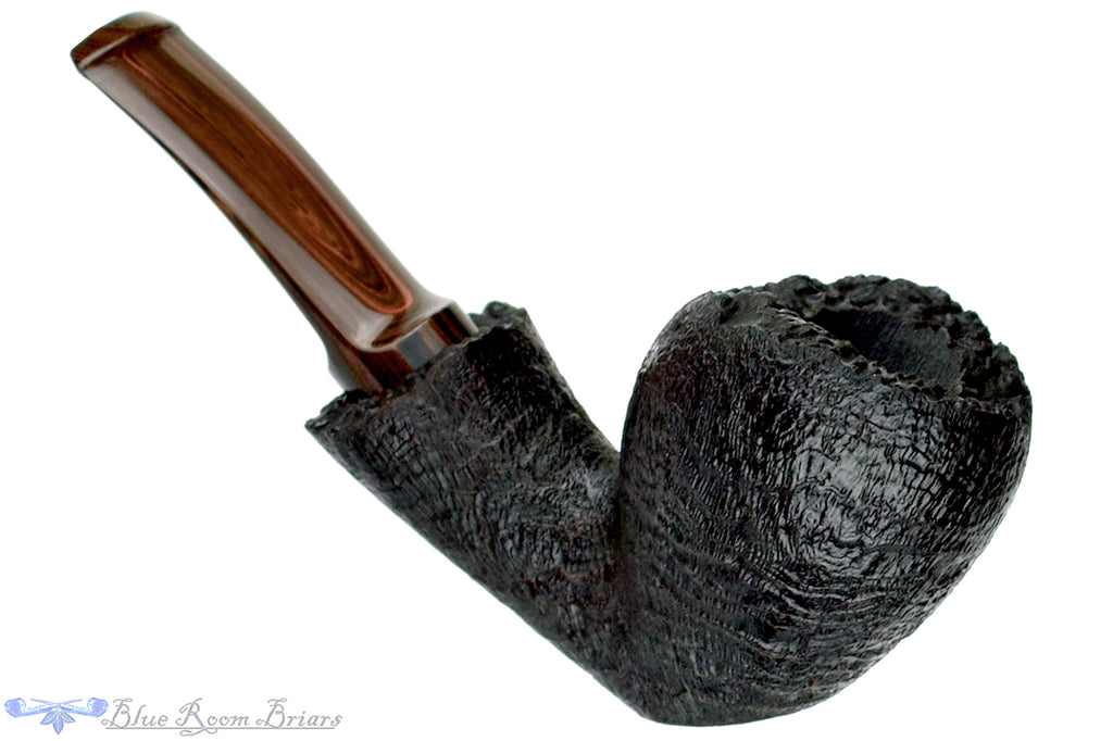 Blue Room Briars is proud to present this Jared Coles Pipe Black Blast Freehand Sitter with Brindle and Plateaux