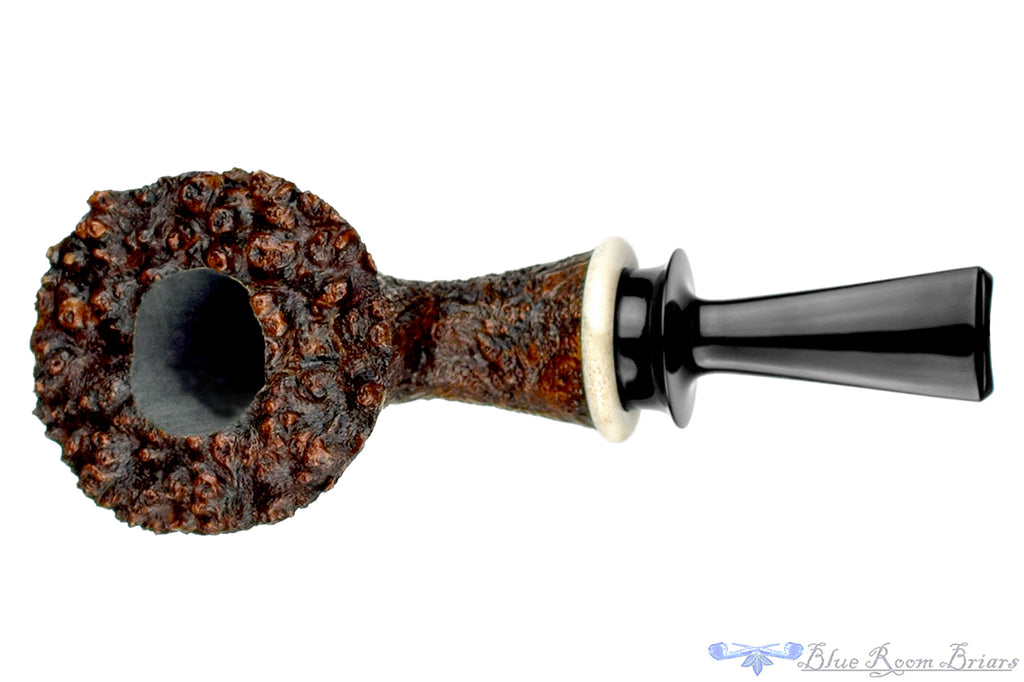 Bill Shalosky Pipe 567 Sandblast Dublin with Deer Antler and Plateau