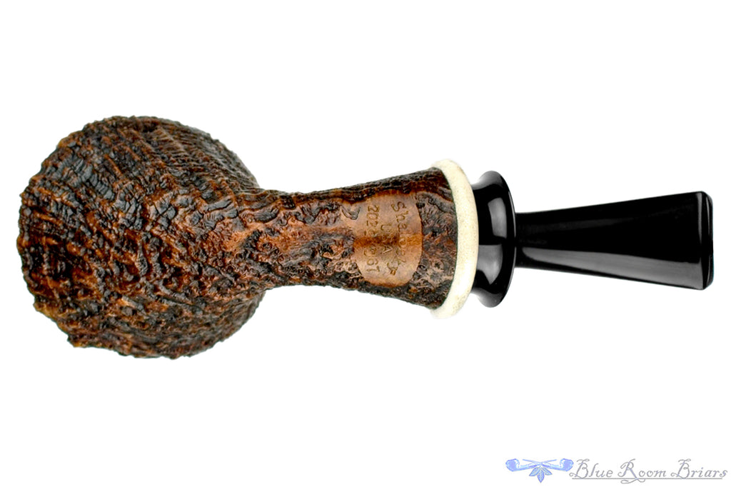 Bill Shalosky Pipe 567 Sandblast Dublin with Deer Antler and Plateau