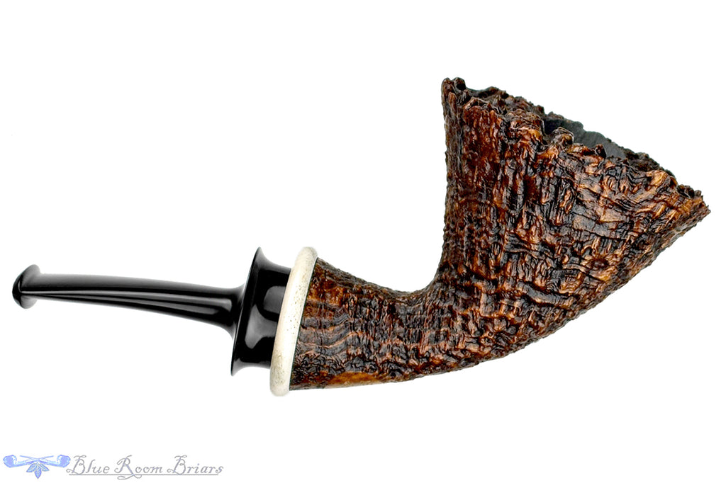 Bill Shalosky Pipe 567 Sandblast Dublin with Deer Antler and Plateau