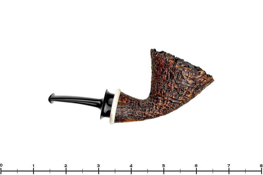 Bill Shalosky Pipe 567 Sandblast Dublin with Deer Antler and Plateau