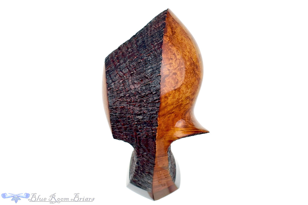 Blue Room Briars is proud to present this Jesse Jones Pipe 6220 1/8 Bent Partial Sandblast Fugu Blowfish