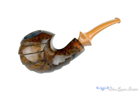 Marinko Neralić Pipe Blowfish Sitter with Fordite and Plateau
