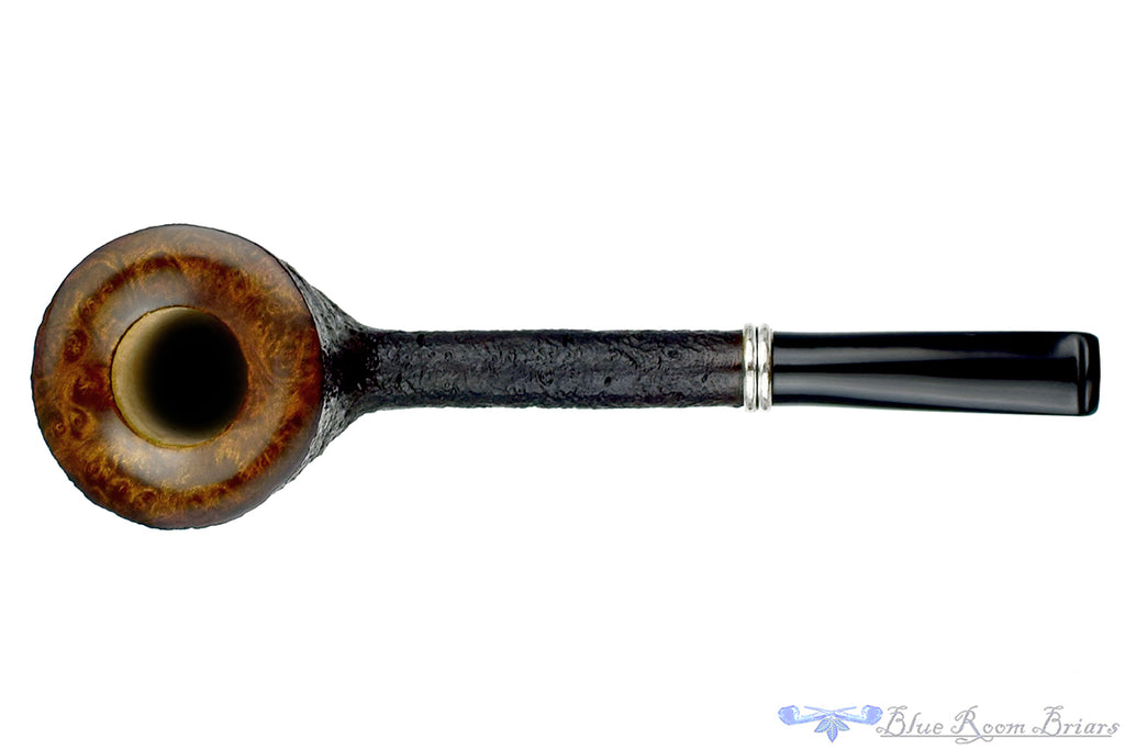 Blue Room Briars is proud to present this Colin Rigsby Pipe Black Blast Dublin Poker with Silver