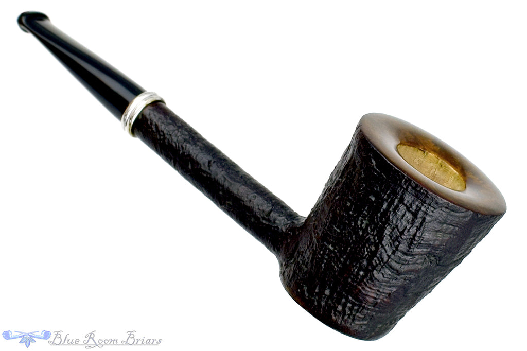 Blue Room Briars is proud to present this Colin Rigsby Pipe Black Blast Dublin Poker with Silver