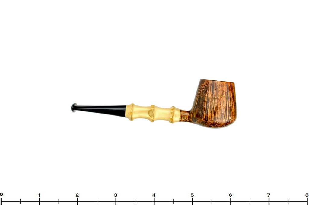 Blue Room Briars is proud to present this David S. Huber Pipe Featherweight Brandy with Bamboo