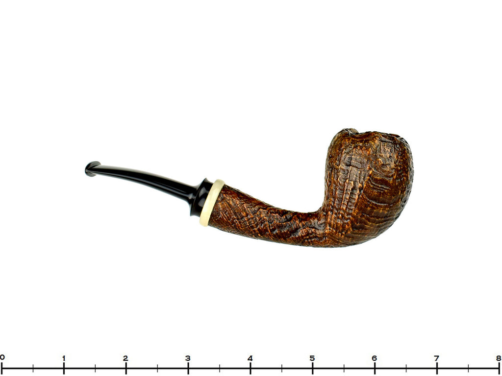 Charl Goussard Pipe 1/4 Bent Ring Blast Acorn with Kudu Horn and Plateau
