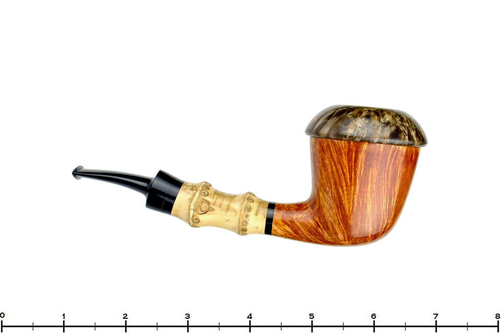 Blue Room Briars is proud to present this Sergey Cherepanov Pipe Calabash with Bamboo