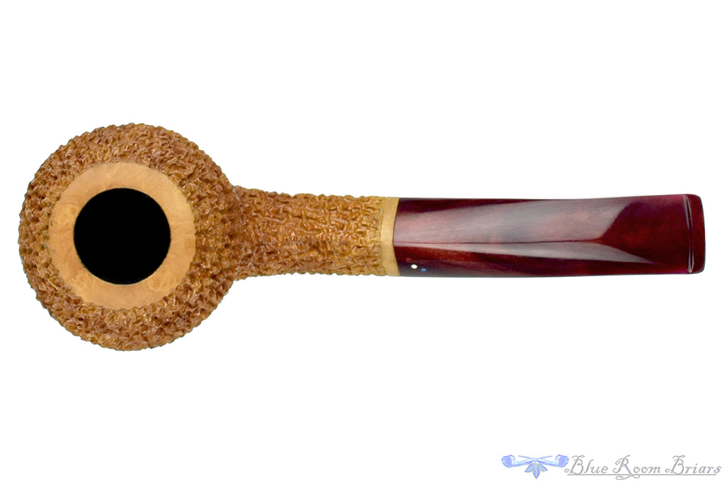 Blue Room Briars is proud to present this Dr. Bob Pipe (PPP) Bent Rusticated Bulldog