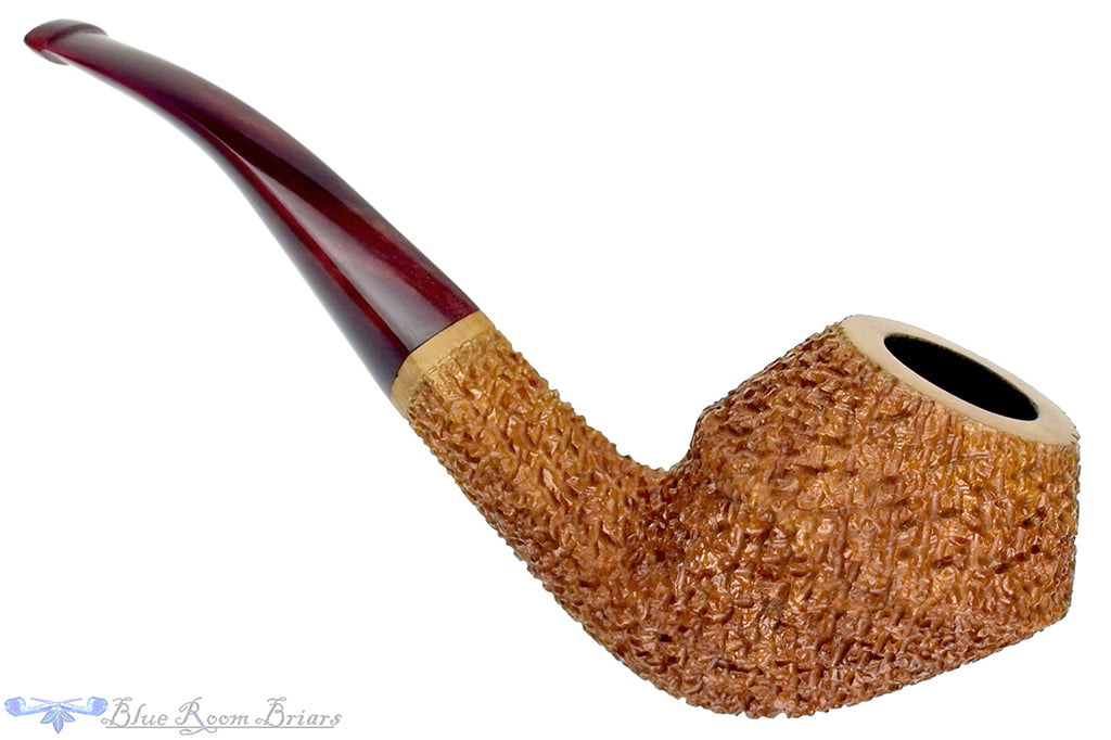 Blue Room Briars is proud to present this Dr. Bob Pipe (PPP) Bent Rusticated Bulldog