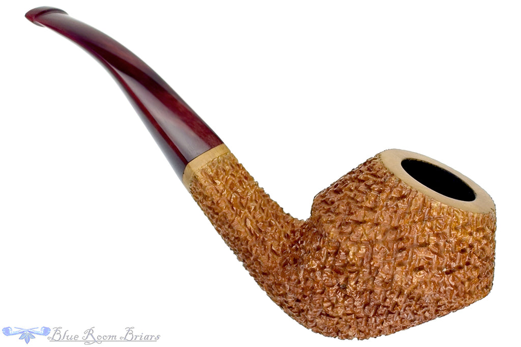 Blue Room Briars is proud to present this Dr. Bob Pipe (PPP) Bent Rusticated Bulldog
