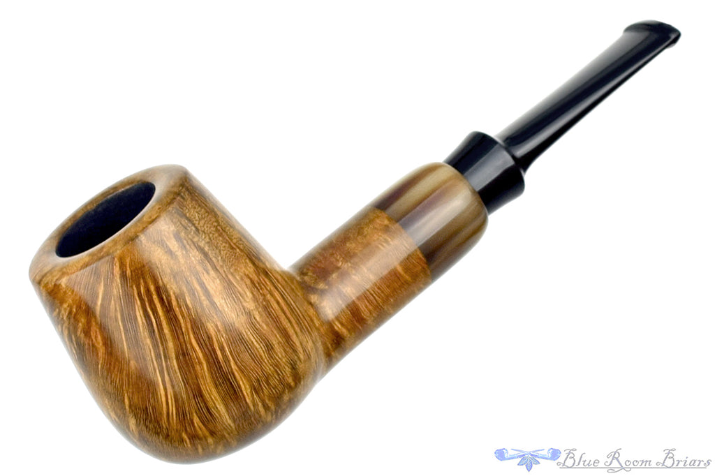 Blue Room Briars is proud to present this Jerry Crawford Pipe Smooth Brandy with Ox Horn