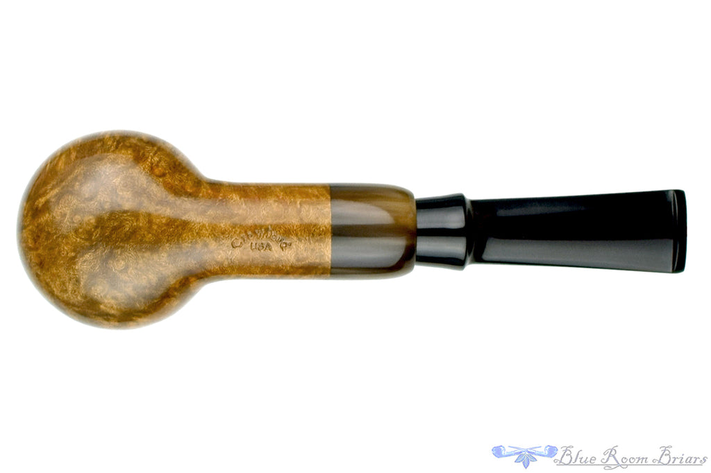 Blue Room Briars is proud to present this Jerry Crawford Pipe Smooth Brandy with Ox Horn