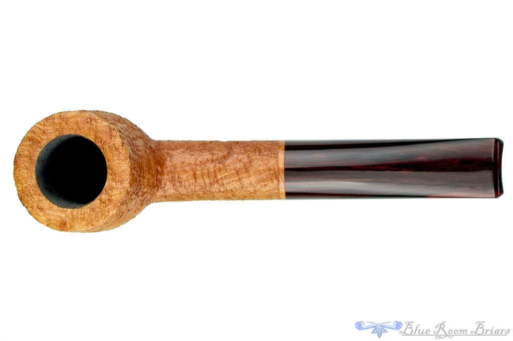 Blue Room Briars is proud to present this Bill Shalosky Pipe 607 Tan Blast Billiard with Cumberland Brindle