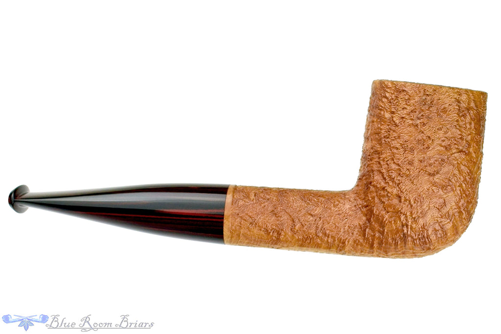 Blue Room Briars is proud to present this Bill Shalosky Pipe 607 Tan Blast Billiard with Cumberland Brindle