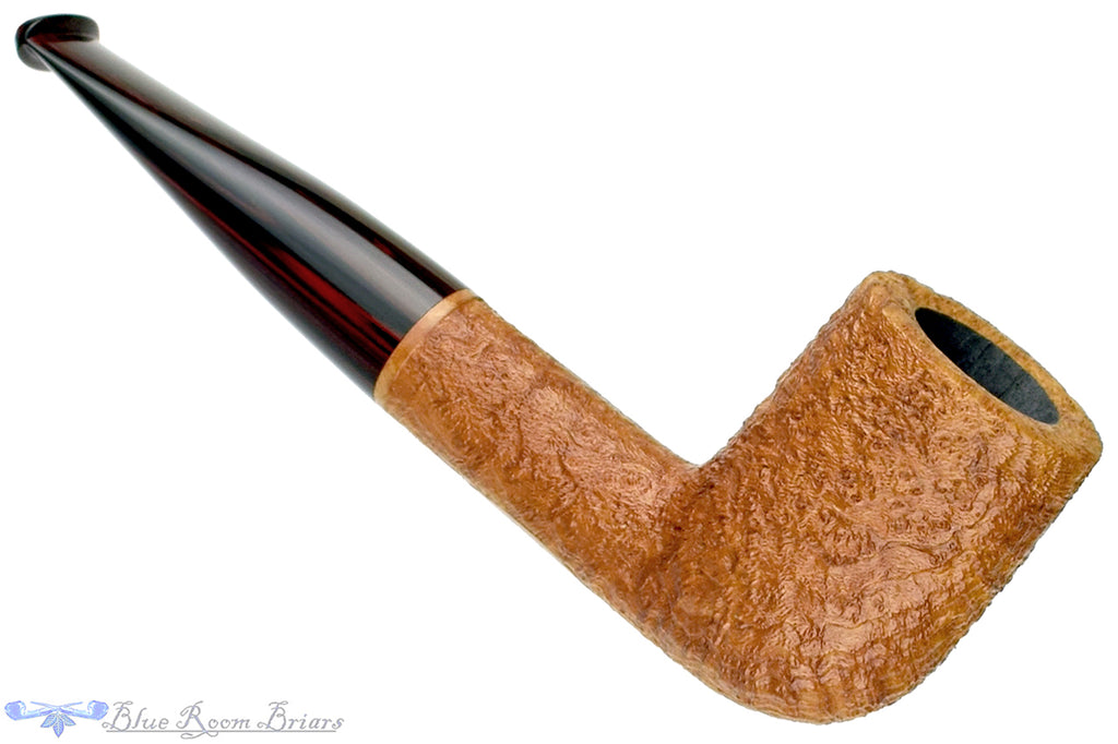 Blue Room Briars is proud to present this Bill Shalosky Pipe 607 Tan Blast Billiard with Cumberland Brindle