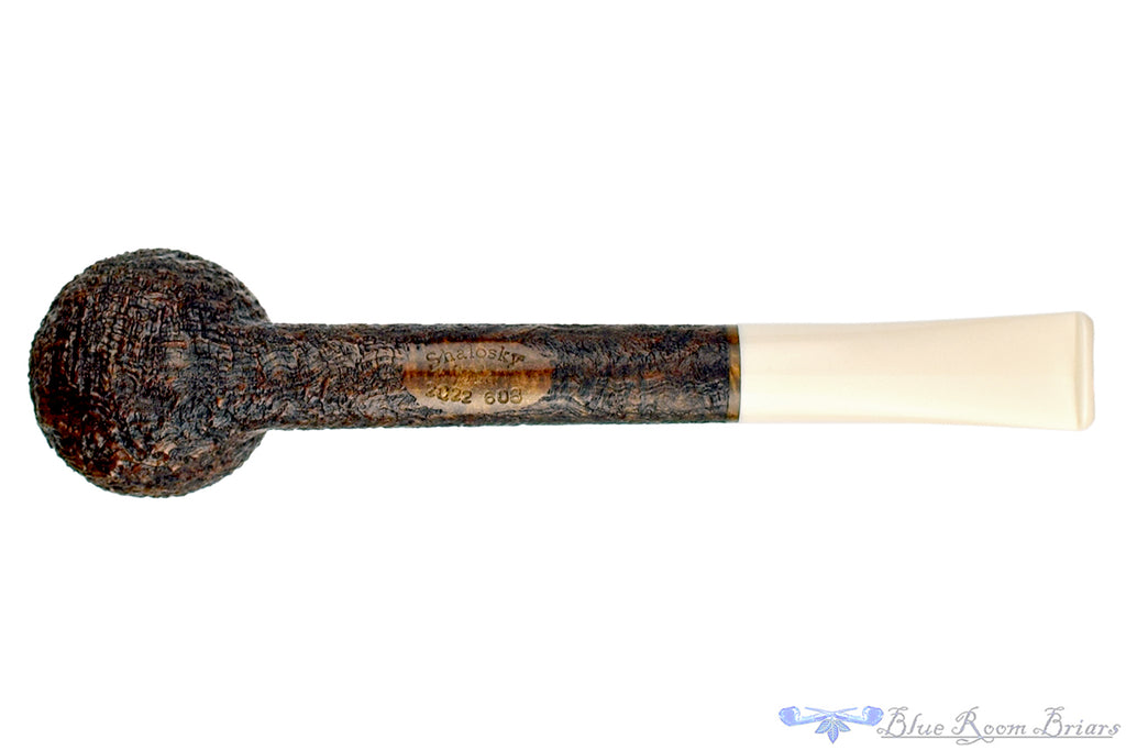 Blue Room Briars is proud to present this Bill Shalosky Pipe 608 Sandblast Liverpool with Juma Stem