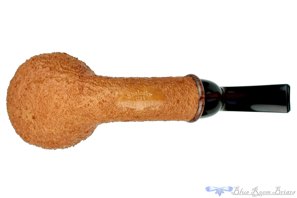 Blue Room Briars is proud to present this Bill Shalosky Pipe 487 Bent Ring Blast Apple with Kingwood